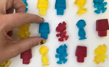 Make your own Peanuts Gummies with a simple 3-ingredient recipe and a reusable candy mold.