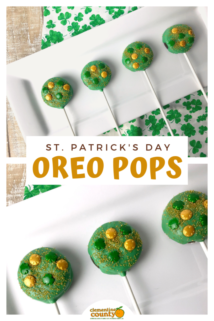 Treat your little leprechauns with St. Patrick's Day OREO Pops. The simple recipe is great for class parties or any St. Patrick's Day celebration.