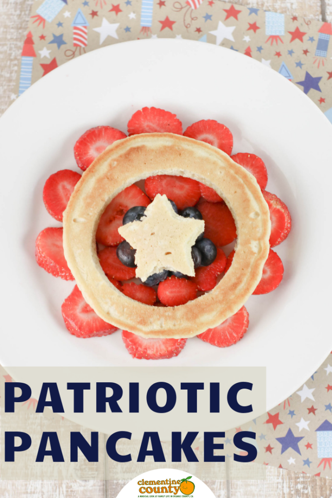 Celebrate with a 4th of July breakfast by making Patriotic Pancakes. A bed of strawberries & blueberries make these pancakes perfect for your little firecrackers!