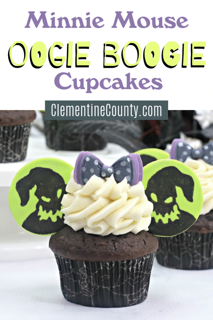 It's Oogie's time to Boogie now! These Oogie Boogie Cupcakes are the perfect Disney recipe for a Nightmare Before Christmas party or movie night!