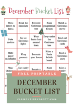 Free December Bucket List Printable | Clementine County