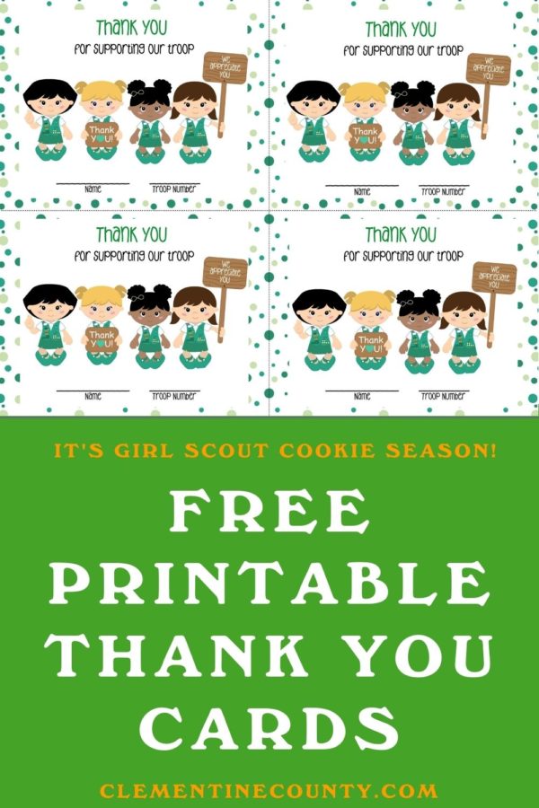 Free Thank You Cards for Girl Scouts | Clementine County