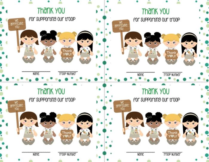 Free Thank You Cards for Girl Scouts | Clementine County